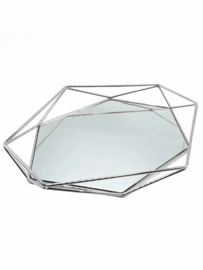 GOLD PRİZMA NİŞAN TEPSİSİ 2'Lİ 35x 29 Cm - 27x25 Cm