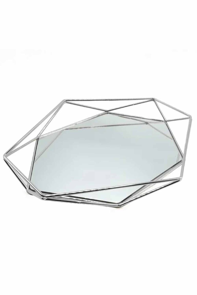 GOLD PRİZMA NİŞAN TEPSİSİ 2'Lİ 35x 29 Cm - 27x25 Cm