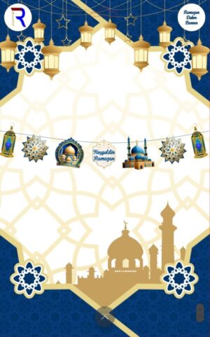 RAMAZAN AYI DUVAR DEKOR SÜSÜ MAVİ