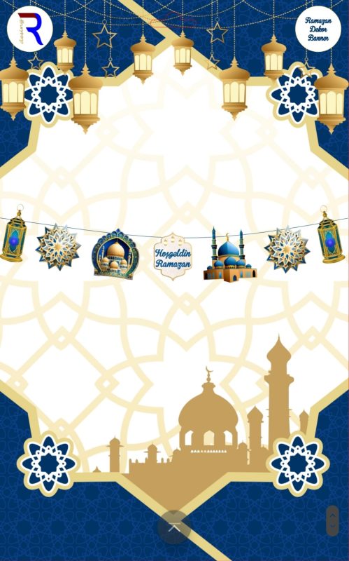 RAMAZAN AYI DUVAR DEKOR SÜSÜ MAVİ