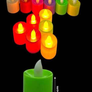 24 ADET RENKLİ PİLLİ LED