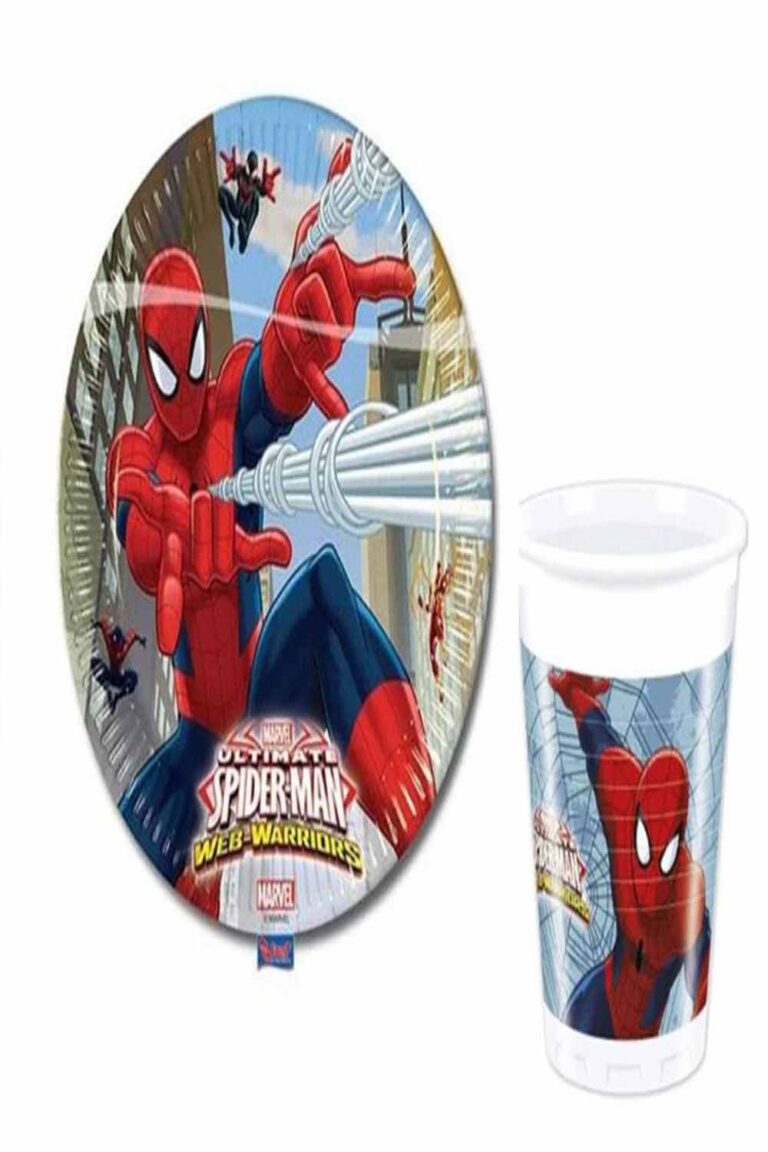 Spider Man Karakterli Tabak Bardak 8'li