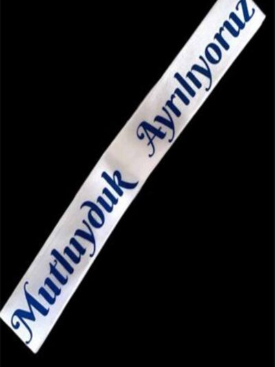 MUTLUYDUK AYRILIYORUZ YAZILI SÜNNET KEMERİ