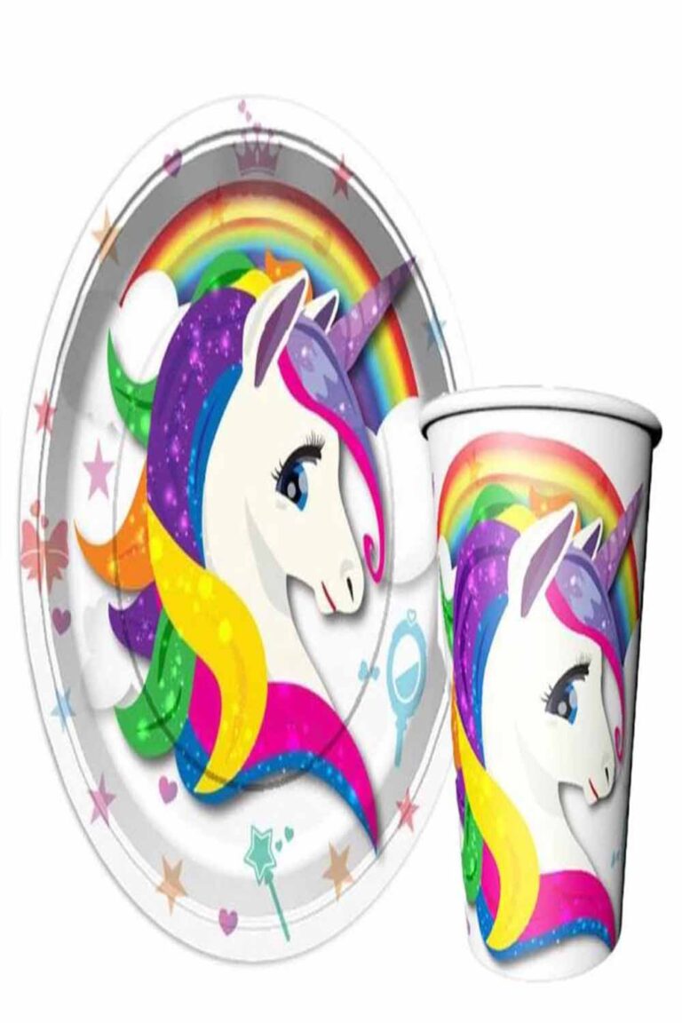 Unicorn Karakterli Tabak Bardak 8'li