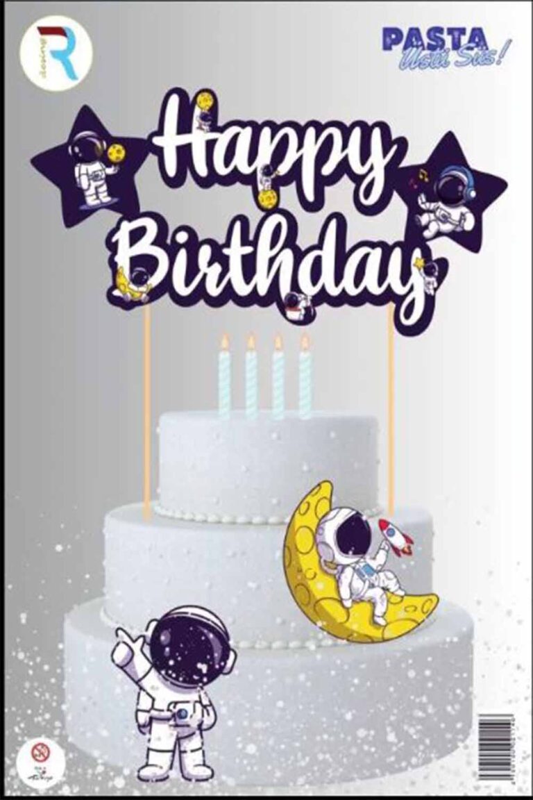 UZAY KARAKTER HAPPY BİRTHDAY PASTA SÜSÜ 