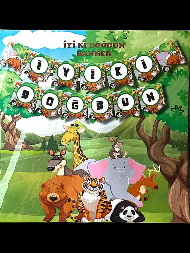 10'LU ALIM SAFARİ İYİKİ DOĞDUN KARTON FLAMA