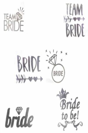 Bride To be Bekarlığa Veda Dövme Gold gümüş 10 ADET