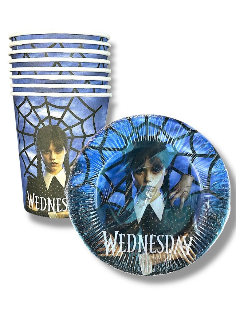 WEDNESDAY KAREKTERLİ TABAK BARDAK 8'Lİ