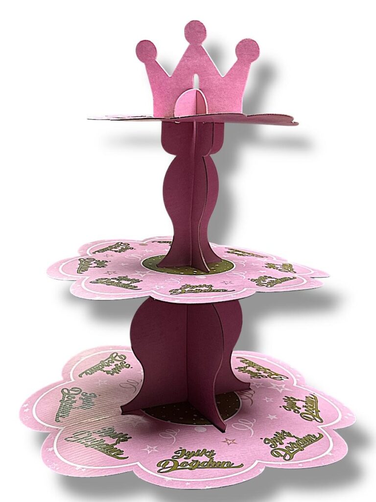 KEK STANDI İYİKİ DOĞDUN PEMBE 3 KATLI