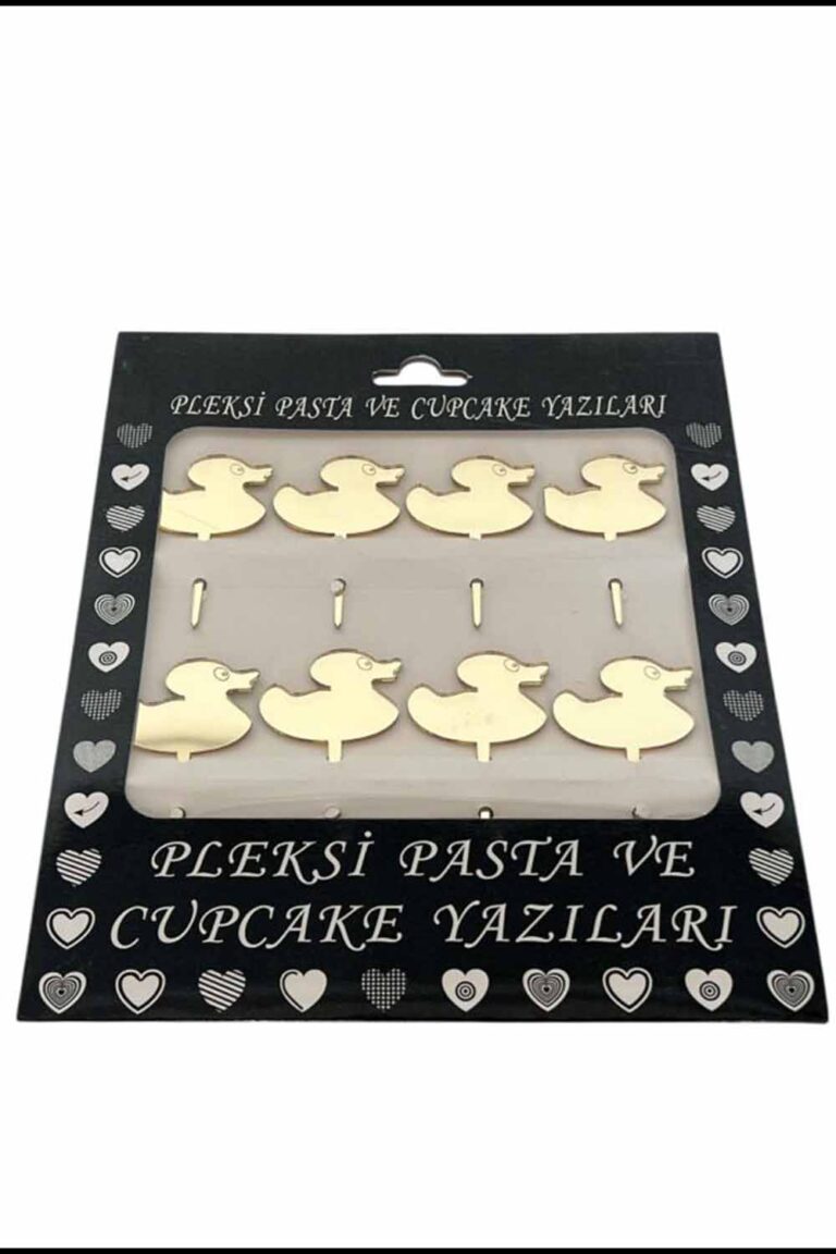 GOLD ÖRDEK FİGÜR PLEKSİ KÜRDAN 8'Lİ