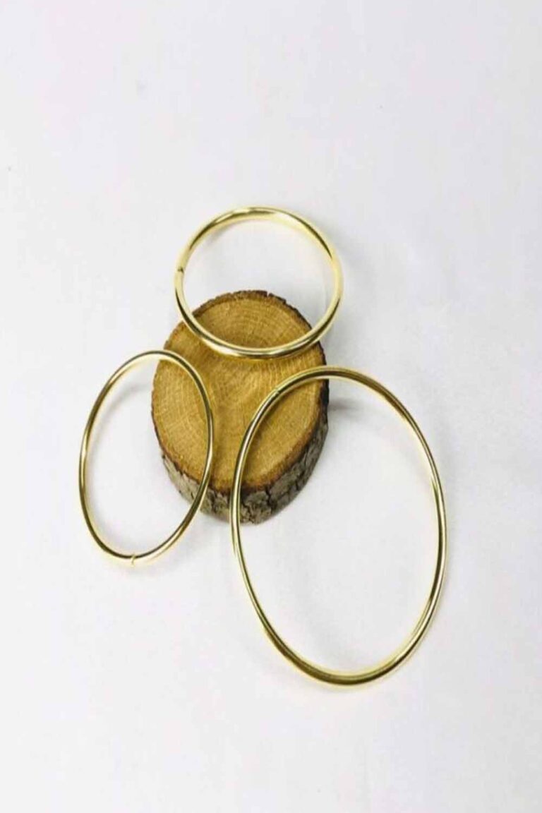GOLD GÜMÜŞ METAL HALKA 100 ADET 6 CM -