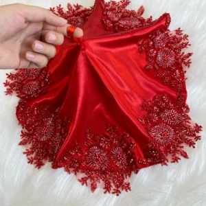 45*45 KIRMIZI VİP SATEN HALAY MENDİLİ