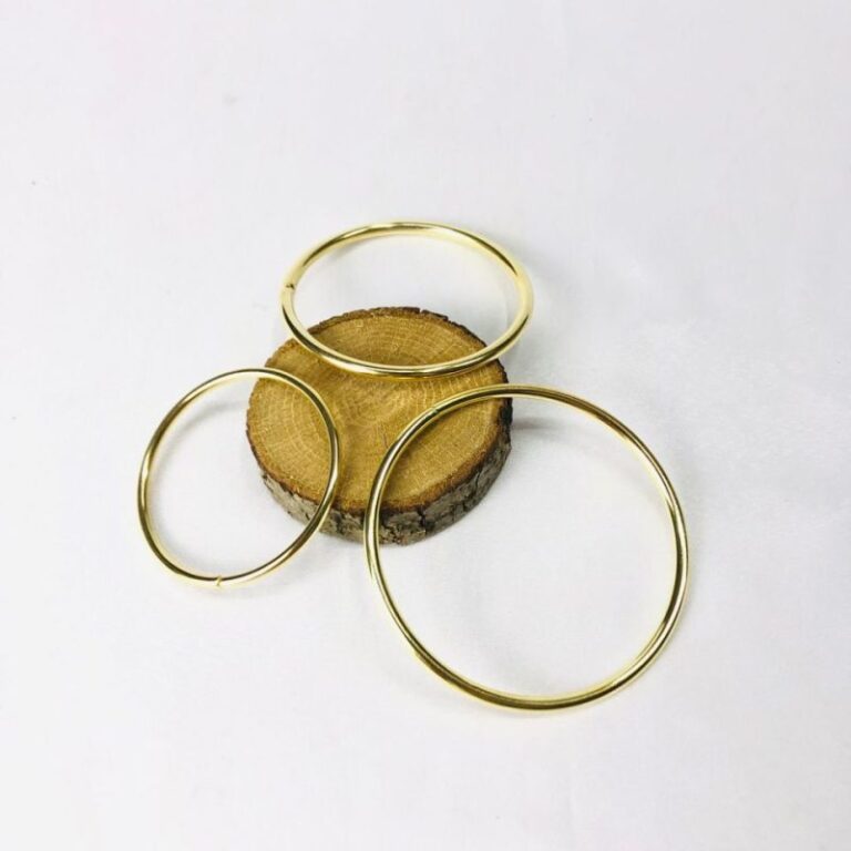 GOLD GÜMÜŞ METAL HALKA 100 ADET 6 CM -