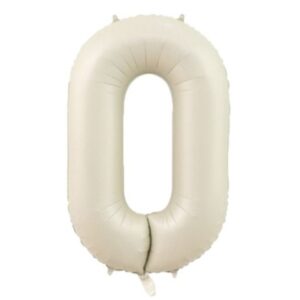 0- RAKAM 34 İNC KREM RENK FOLYO BALON 76 CM