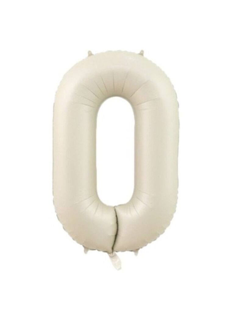 0- RAKAM 34 İNC KREM RENK FOLYO BALON 76 CM