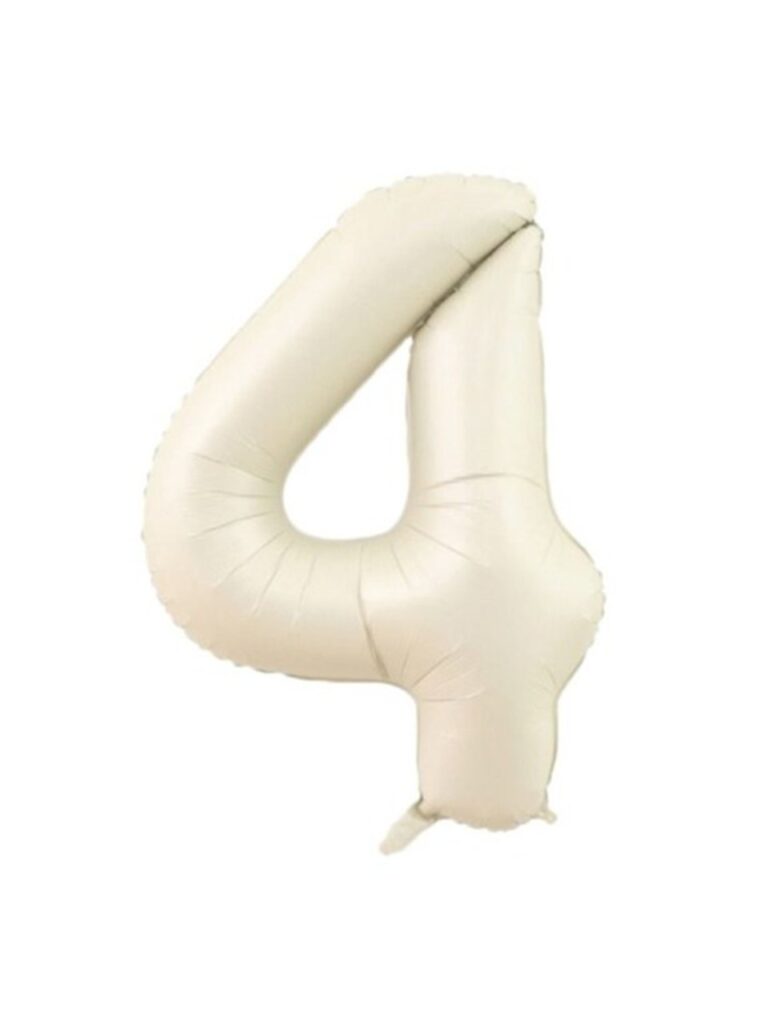 4- RAKAM 34 İNC KREM RENK FOLYO BALON 76 CM