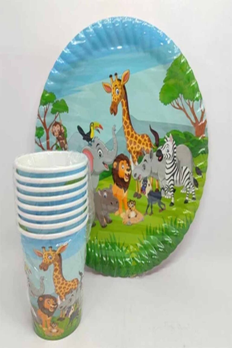 Safari Karakterli Tabak Bardak 8'li