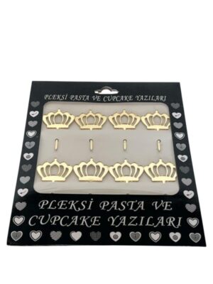 TAÇ DESEN PLEKSİ PASTA KÜRDANI 8'Lİ
