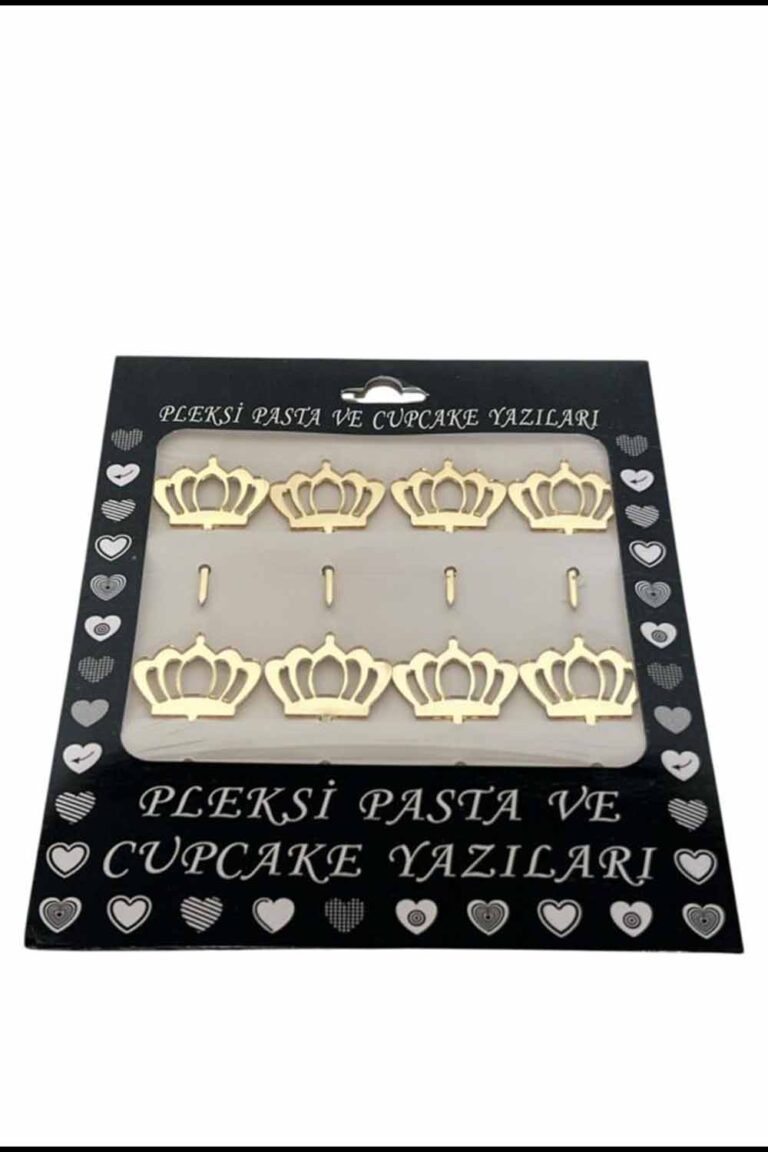 TAÇ DESEN PLEKSİ PASTA KÜRDANI 8'Lİ