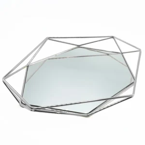 GÜMÜŞ PRİZMA NİŞAN TEPSİSİ 2'Lİ 35x 29 Cm - 27x25 Cm