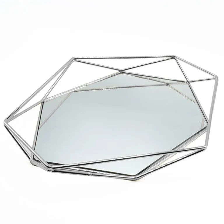 GÜMÜŞ PRİZMA NİŞAN TEPSİSİ 2'Lİ 35x 29 Cm - 27x25 Cm