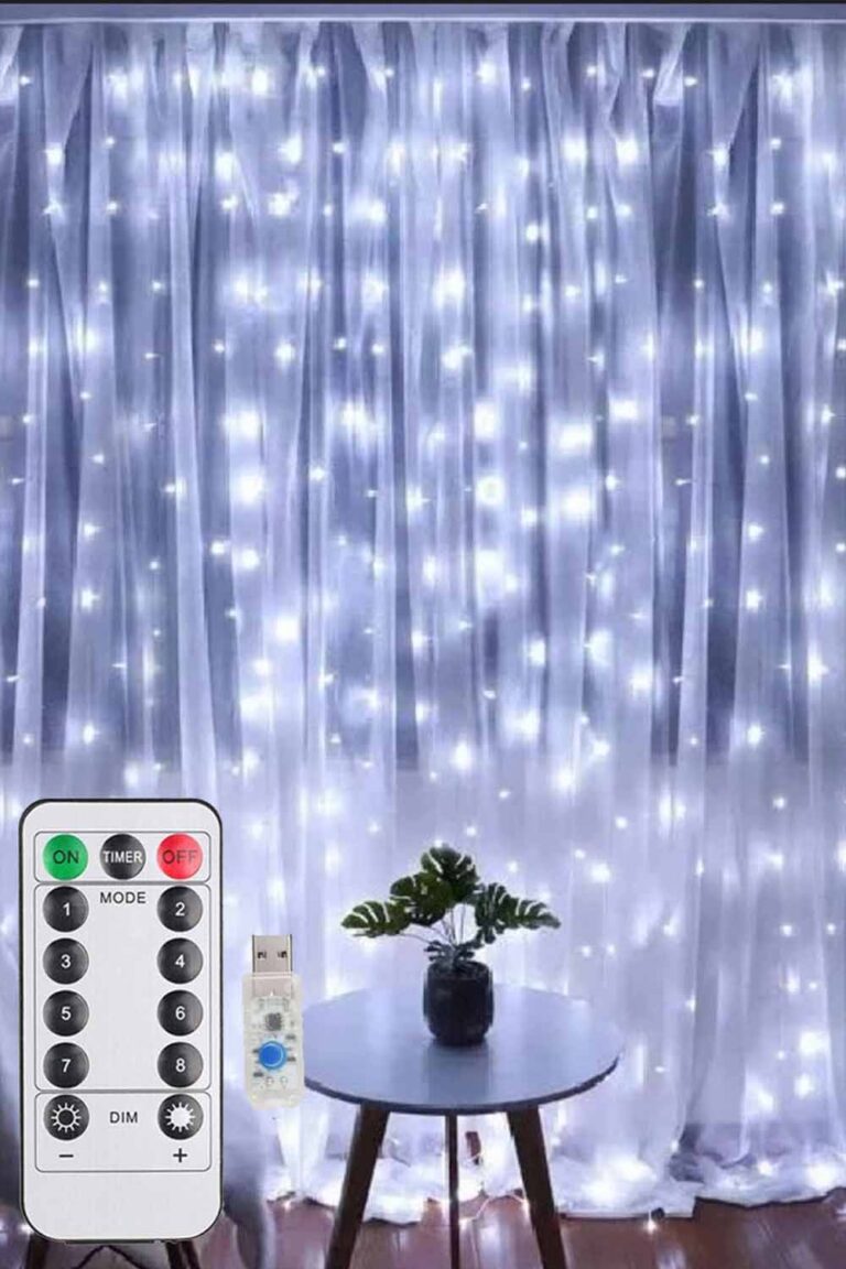 3X3 BEYAZ PERİ PERDE LED USB KUMANDALI