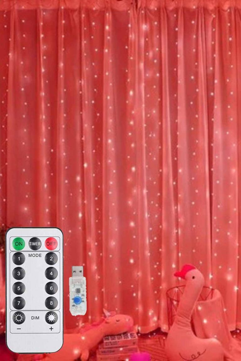 3X3 KIRMIZI PERİ PERDE LED USB KUMANDALI