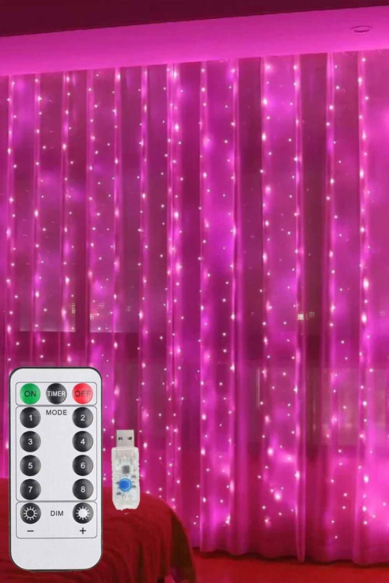 3X3 PEMBE PERİ PERDE LED USB KUMANDALI