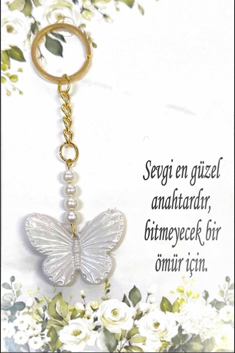 KARTLI KELEBEK ANAHTARLIK 25’Lİ