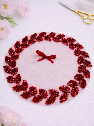 1168 - PULLU YAPRAK DESEN HALAY MENDİLİ 3 RENK