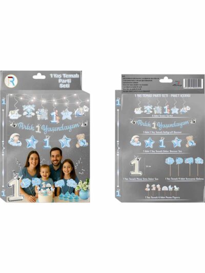 MAVİ KONSEPT ARTIK BİR YAŞINDAYIM PARTİ SETİ 30 PARÇA