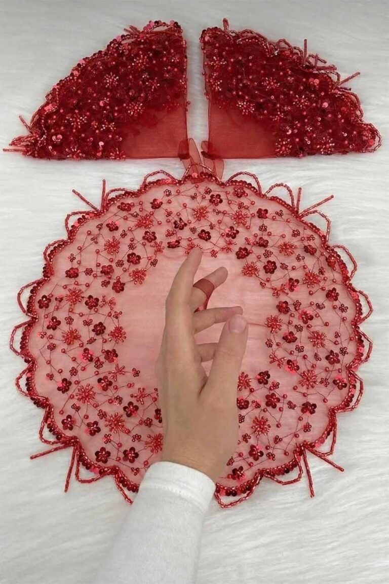 LÜKS NAKIŞLI TAŞLI HALAY MENDİLİ 7 RENK